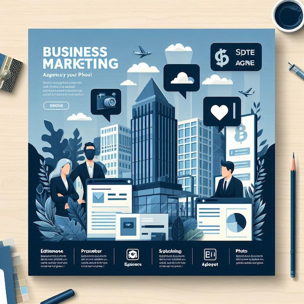 a poster that says business and business on it