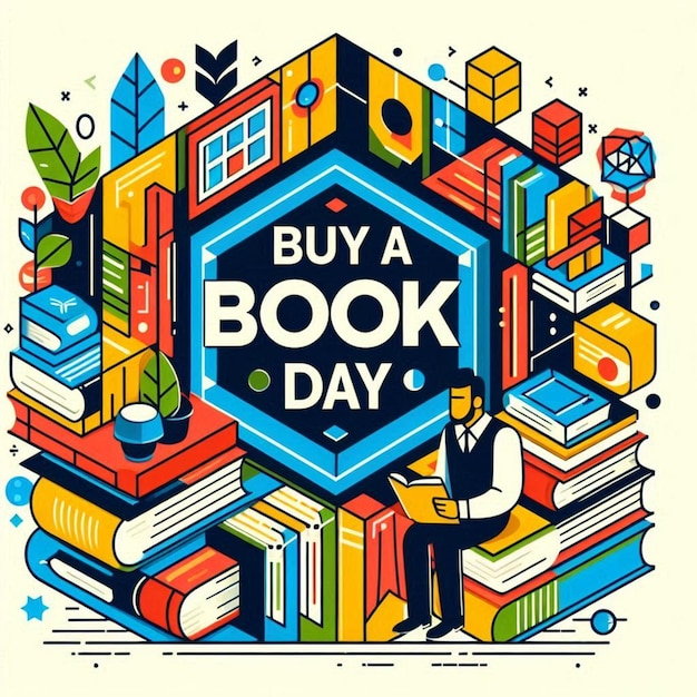 Photo a poster that says buy a book day in a foreign language