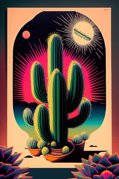 A poster that says'cactus'on it