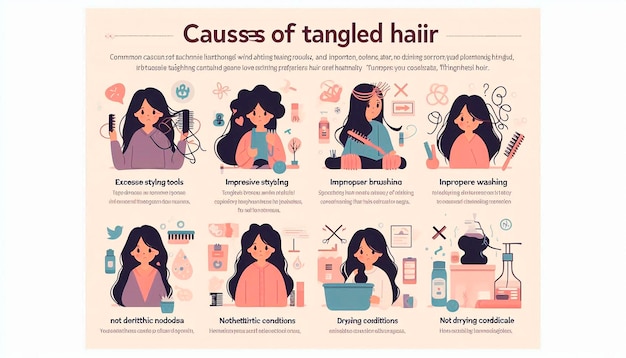 a poster that says  causes of hair