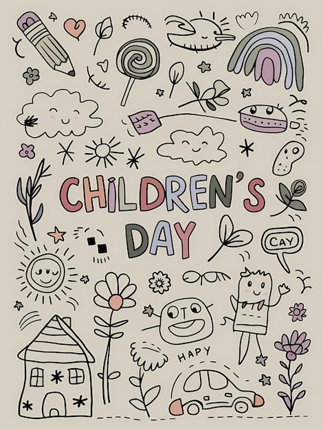 a poster that says children day day day day