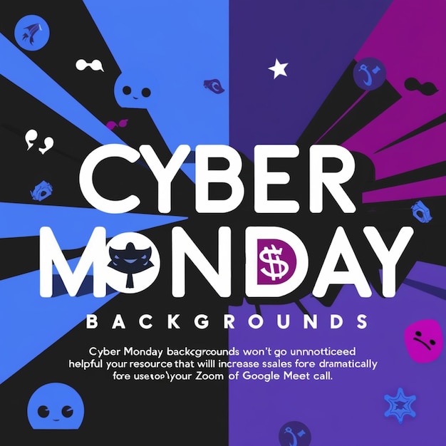 Photo a poster that says cyber monday on it