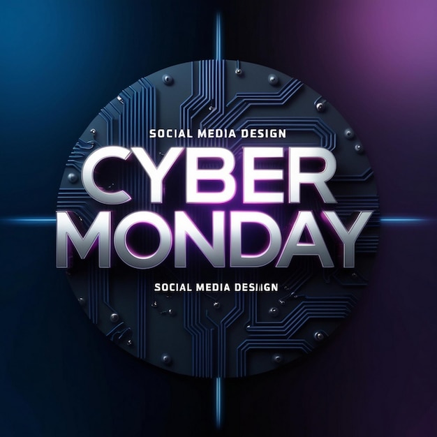 a poster that says cyber monday on it