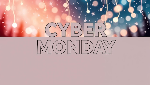 a poster that says cyber monday on it