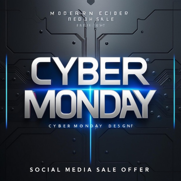 a poster that says cyber monday sale is displayed