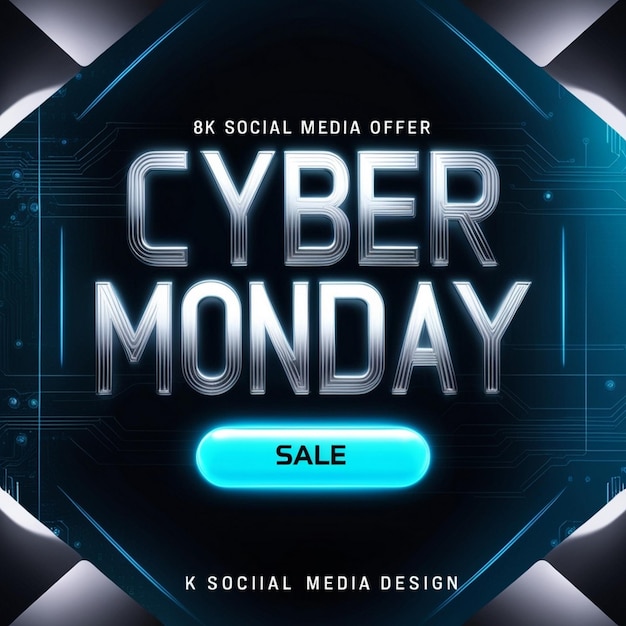 a poster that says cyber monday sale on it