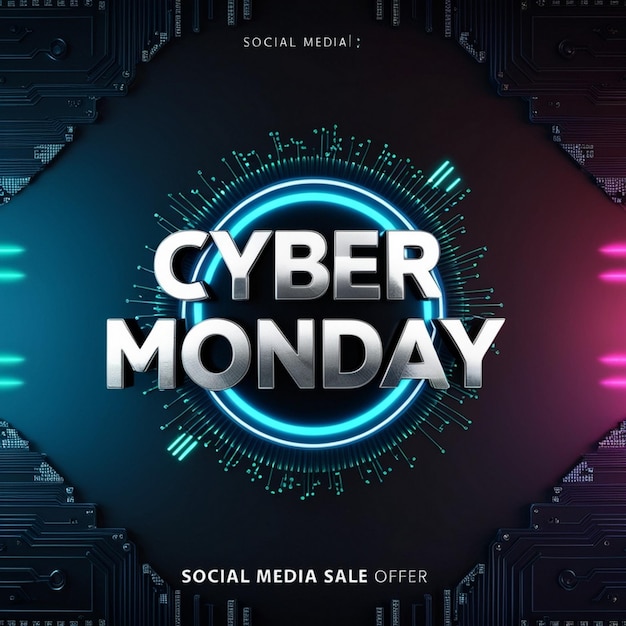 a poster that says cyber monday sale on it