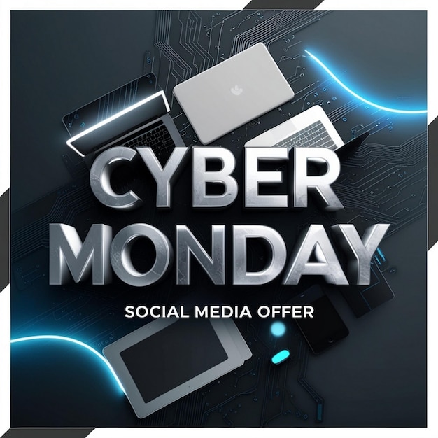 a poster that says cyber monday sale on it