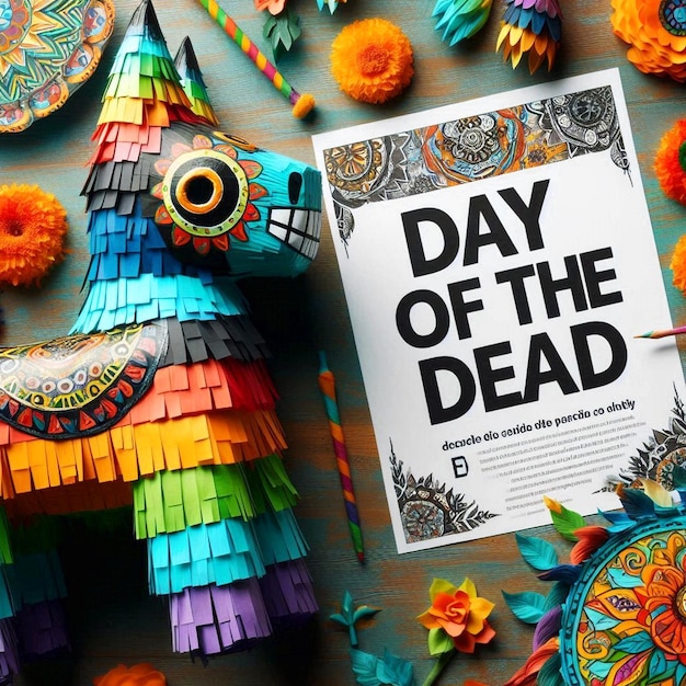 Photo a poster that says day of the dead