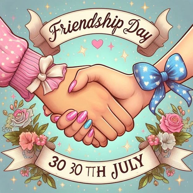 Photo a poster that says friendship day on it