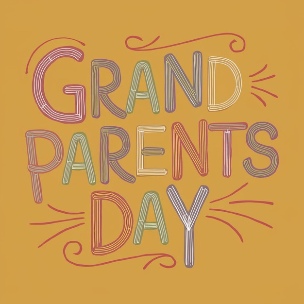 Photo a poster that says grand parents day day day