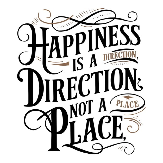 a poster that says happiness is a direction