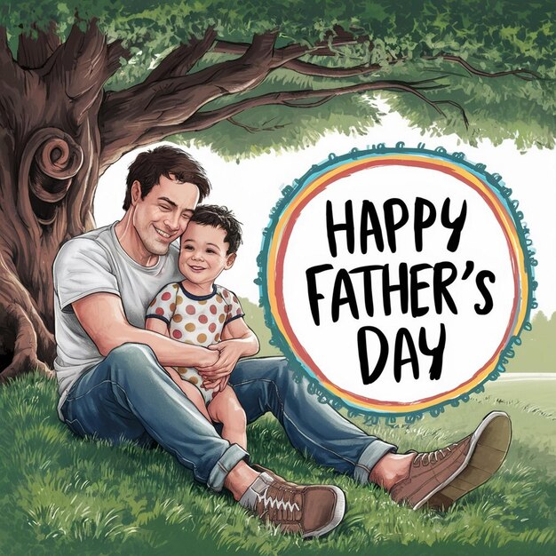 a poster that says happy fathers day on it