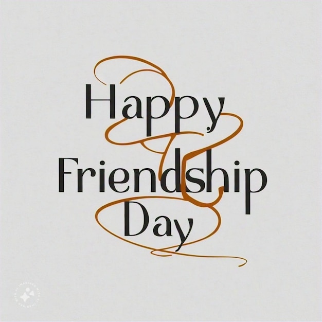 Photo a poster that says happy friendship day with a quote from friendship day