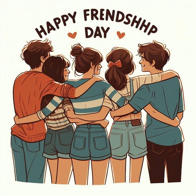 a poster that says happy friendship day