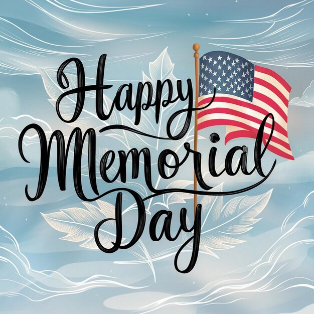 a poster that says happy memorial day on it