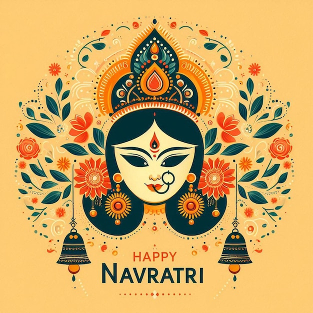 Photo a poster that says happy navrat on it