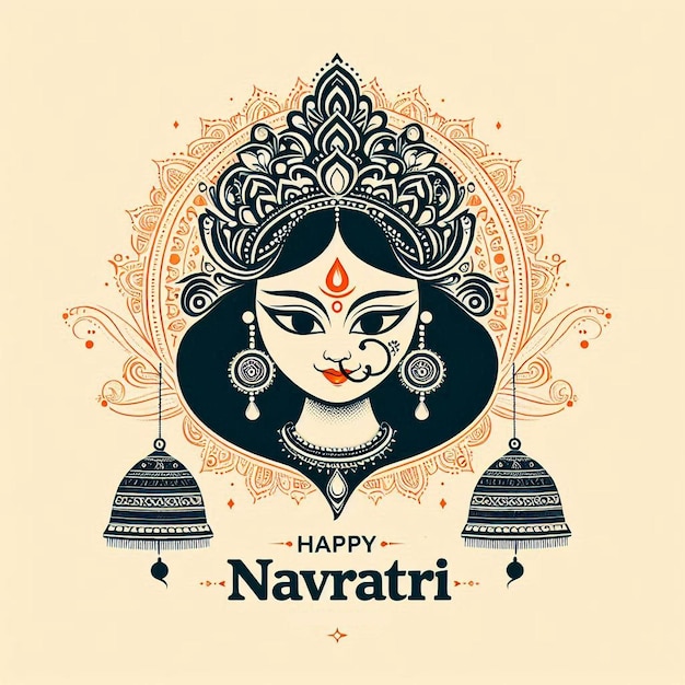 Photo a poster that says happy navrat on it