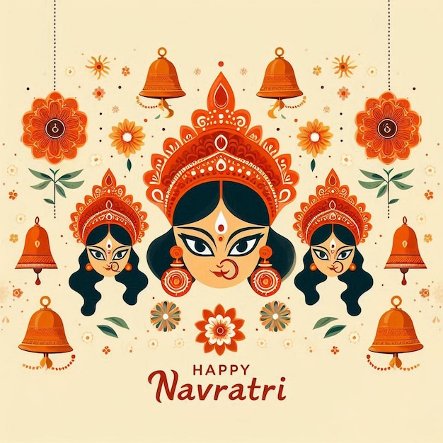 Photo a poster that says happy navrat on it