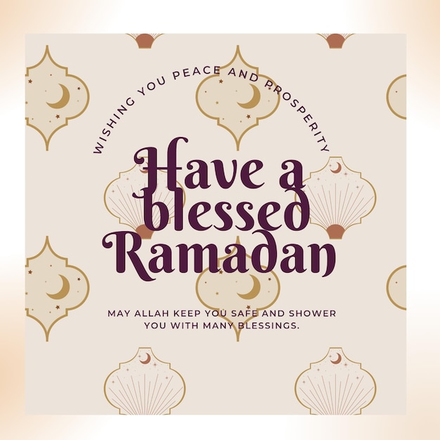 Photo a poster that says have a blessed ramadan.