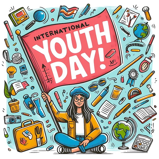 a poster that says international youth day