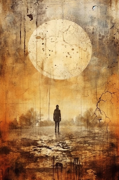 A poster that says'the moon'on it