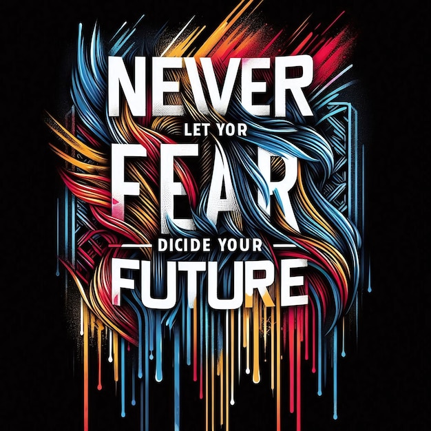 Photo a poster that says never let your fear can be represented