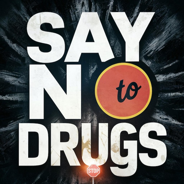 a poster that says say say to no to to no drugs