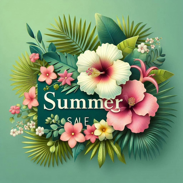 a poster that says summer sale on it