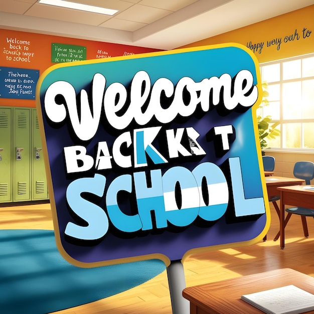 a poster that says welcome back to school