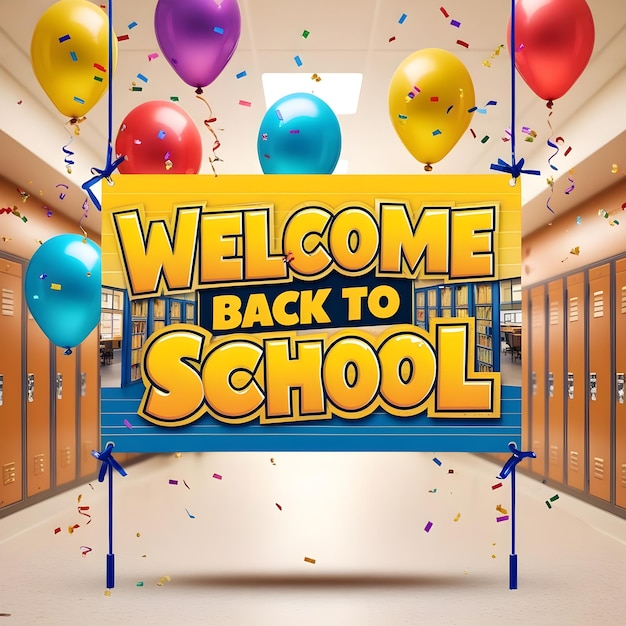 a poster that says welcome back to school