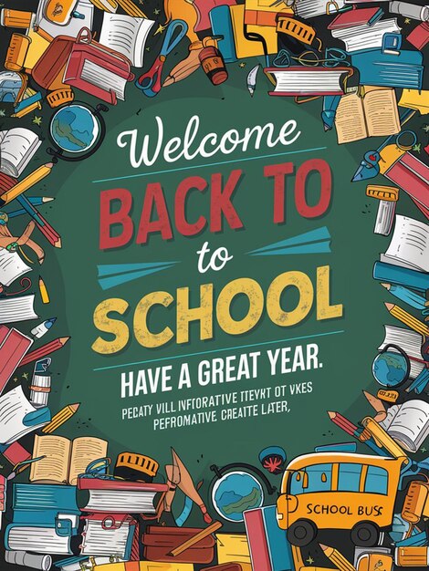 Photo a poster that says welcome back to school