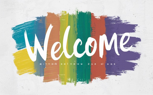 a poster that says welcome on it