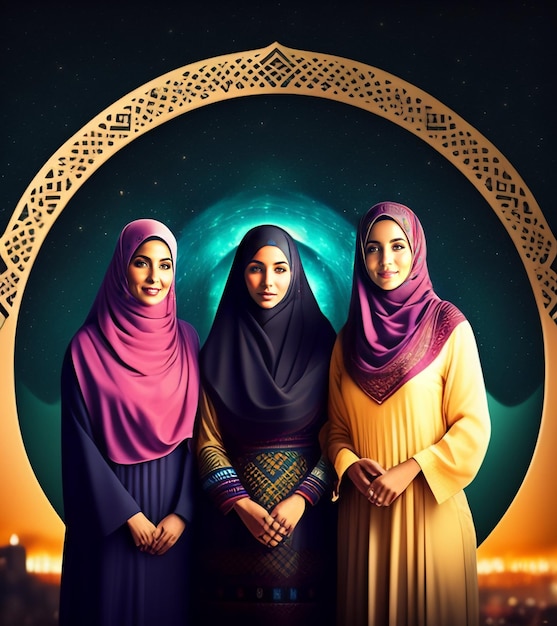 A poster of three women with a gold frame and the words'the word love'on it