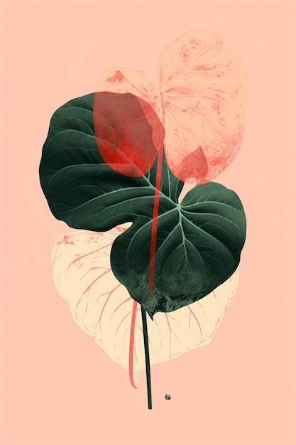 A poster for a tropical plant called the leaf