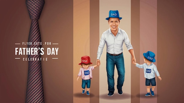 a poster for valentine day with a man and a little girl holding hands