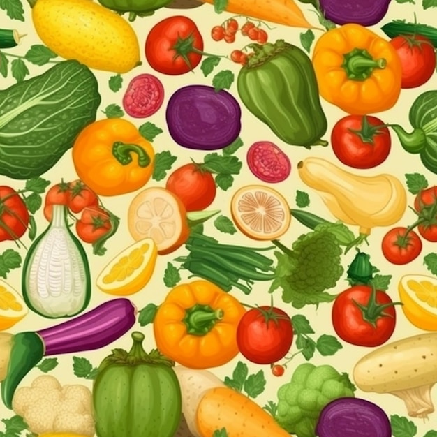 A poster of various vegetables including one that says " vegetables ".