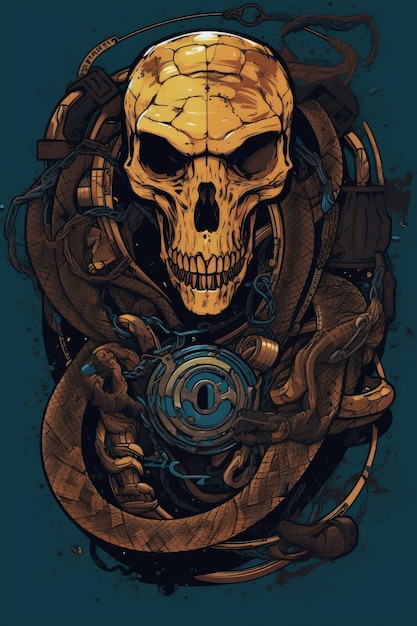 A poster for a video game called the skull.