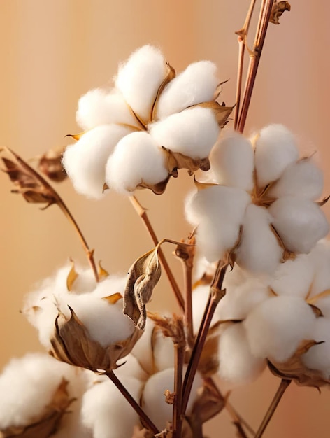 poster wallpaper Closeup shot of cotton on fabric soft lighting photography fine detail high de