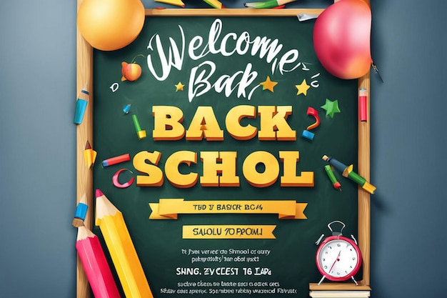 a poster for welcome back to school with a quote from the school