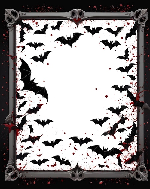 Photo a poster with bats and a picture of bats on it