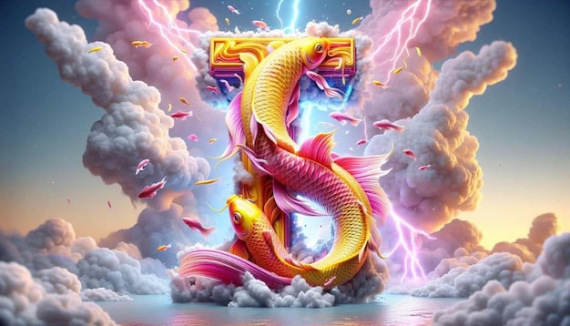 a poster with a dragon and the letter g on it