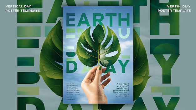 Photo a poster with the earth day day written on it