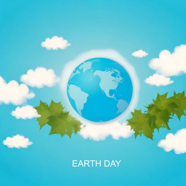 a poster with the earth day written on it