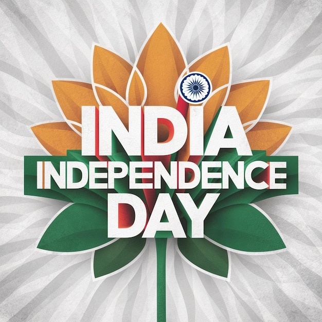 a poster with a flower on it that says quota India independence day