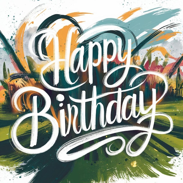 a poster with a happy birthday written on it