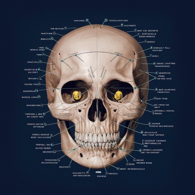 a poster with a human skull and the words quot the word human quot on it