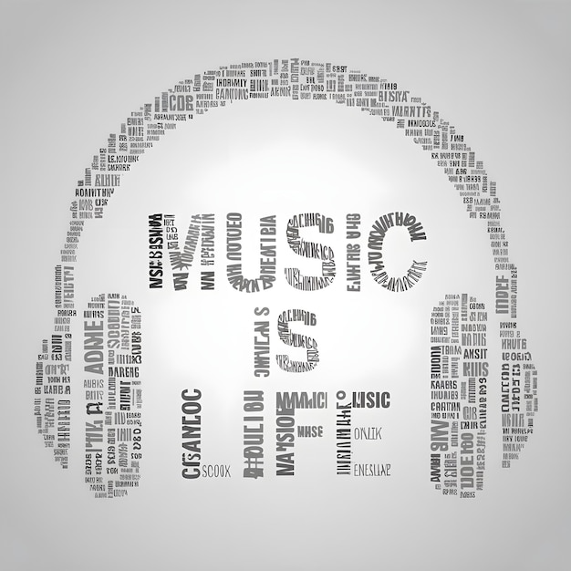 a poster with music is life written in black and white