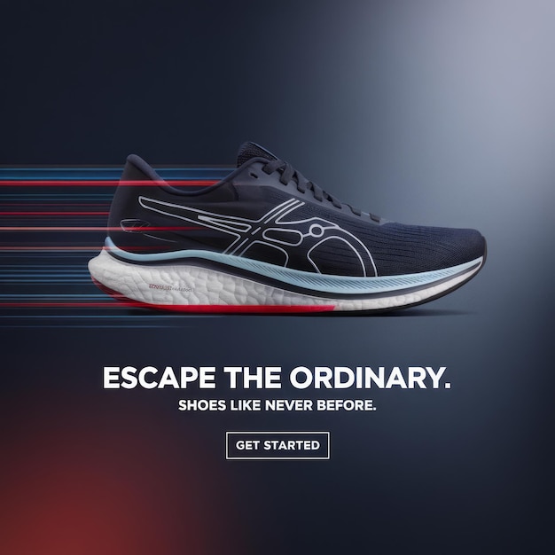 a poster with a pair of sneakers that says  escape the gentlemans style