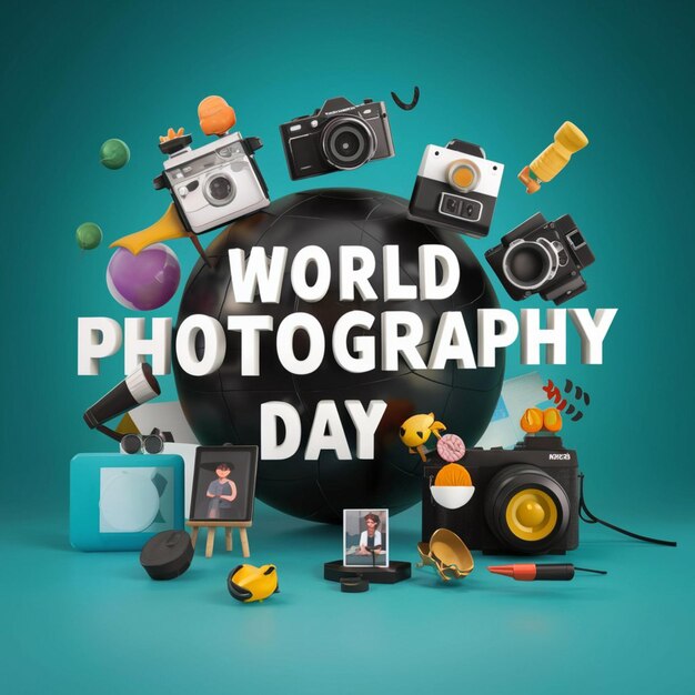 a poster with a picture of a world photograph taken by a photographer